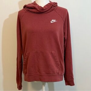 Nike Sportswear Club Fleece Hoodie Red Maroon Size Medium